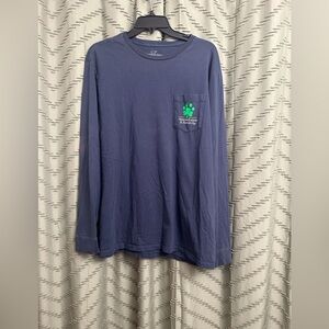 Vineyard Vines Mens St Pawtricks Day Patrick's Dog Long Sleeve T-Shirt Navy XL